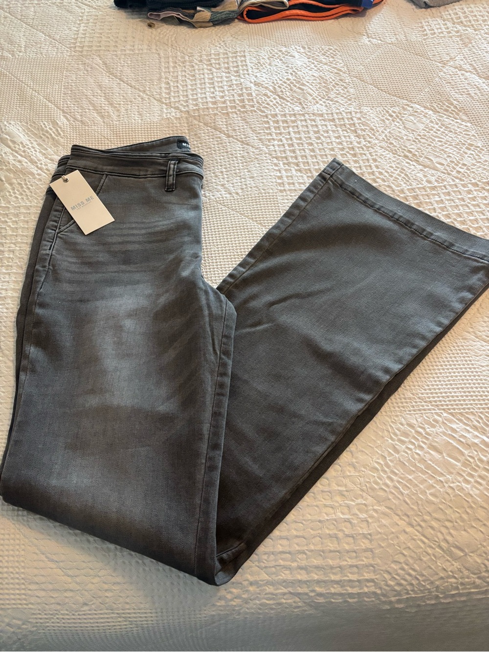 Miss Me Gray Flare Everyday Jeans